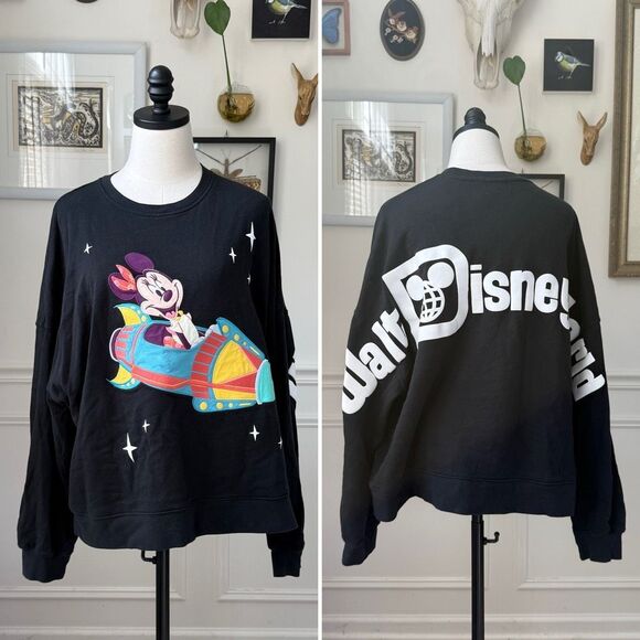 NWOT Disney World Play In The Parks Minnie Mouse Astro Orbiter Spirit Sweatshirt - Picture 1 of 10